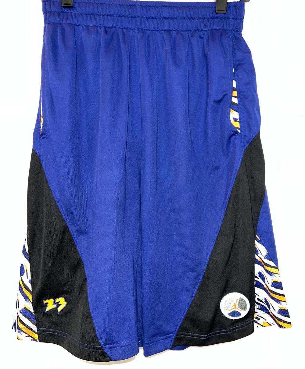 Air Jordan Dri-Fit  Shorts Royal Black & Orange Teen Boy M